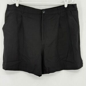 Time and Tru Women's Linen Blend Pleated Shorts Sz XXL 20 Elastic Back Waist NWT